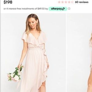 Show me your Mumu blush dress. Worn once. Size small